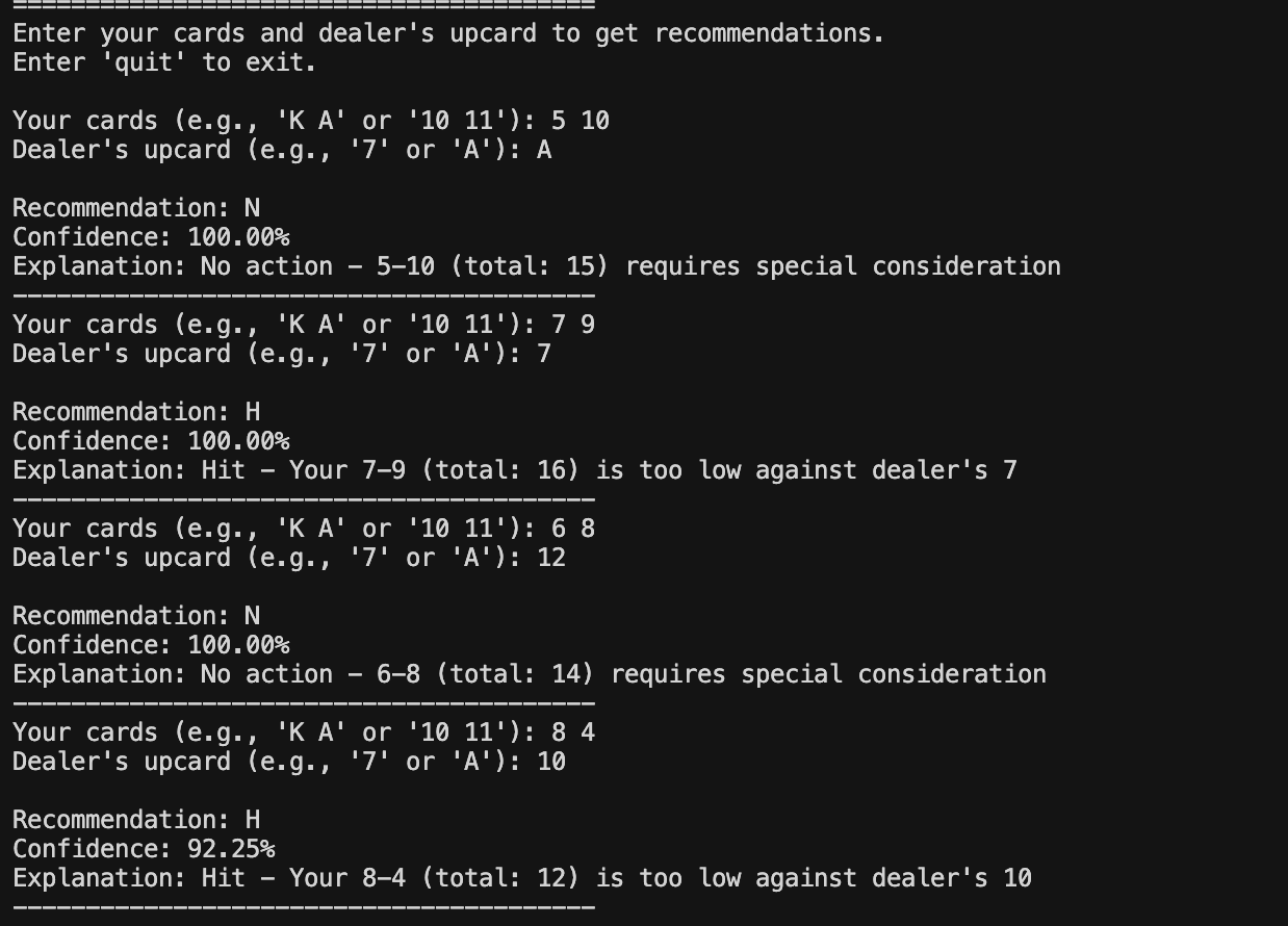 Blackjack Machine Learning Analysis